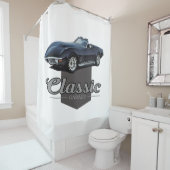 クラシックなガレージコルベット シャワーカーテン (インサイチュ)
