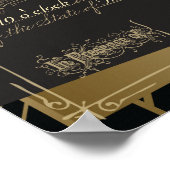 クラシックなギャツビー風デコ結婚証明書 ポスター (角)