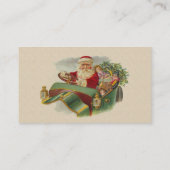 クラシックなクラシックカーのヴィンテージのクリスマスサンタ 名刺 (裏面)
