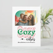 クラシックなクリスマスのコージーな雰囲気だけのクリスマス写真 シーズンカード (スタンド正面)