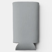 クラシックなクリスマスのシルバーウィンター単色 スリム缶クーラー (裏面)