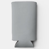 クラシックなクリスマスのシルバーウィンター単色 スリム缶クーラー (正面)