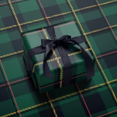 クラシックなクリスマスのチェック柄 ラッピングペーパー