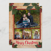 クラシックなクリスマスの果実5x7のクリスマスの写真カード シーズンカード (正面/裏面)