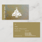 クラシックなクリスマスの金ゴールドの銀のギフト券 割引カード (正面/裏面)