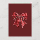 クラシックなクリスマスウェディングの詳細 エンクロージャーカード (裏面)