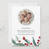 クラシックなクリスマスカード 暖かな冬の願い 招待状 (裏面)