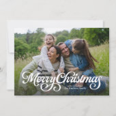 クラシックなクリスマスカード 4枚の写真 グリーン シーズンカード (正面)