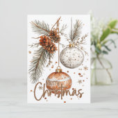 クラシックなクリスマスグリーティング 招待状 (スタンド正面)