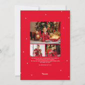 クラシックなクリスマススクリプトの写真 シーズンカード (裏面)