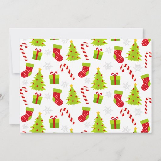 クラシックなクリスマスツリーのギフトカードホルダー カード (裏面)