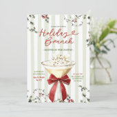 クラシックなクリスマスホリデーブランチ 招待状 (スタンド正面)