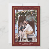 クラシックなクリスマスホリデー フォトカード シーズンカード (正面)