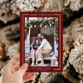 クラシックなクリスマスホリデー フォトカード シーズンカード