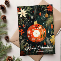クラシックなクリスマス オーナメント デジタルグリーティング