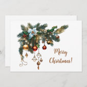 クラシックなクリスマス シーズンカード (正面/裏面)