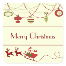 クラシックなクリスマス - スクエアステッカー