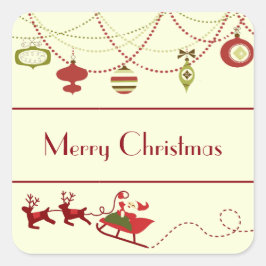 クラシックなクリスマス - スクエアステッカー スクエアシール