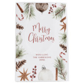 クラシックなクリスマス ミディアムペーパーバッグ (正面)