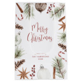 クラシックなクリスマス ミディアムペーパーバッグ (裏面)