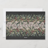 クラシックなクリスマス ヴィンテージ フラワー フェスティブ フォト シーズンカード (裏面)