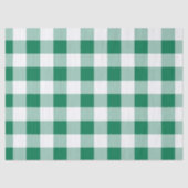 クラシックなグリーンのギンガムシームレスパターン 薄葉紙 (正面)