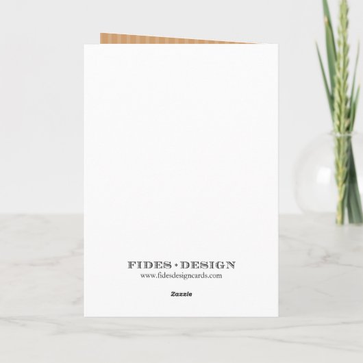 クラシックなコラージュの茶色ストライプのなバンドクリスマスの写真 シーズンカード (裏面)