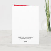 クラシックなコラージュ赤くストライプのなバンドクリスマスの写真 シーズンカード (裏面)