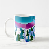 クラシックなコーヒー・マグのスキー斜面の芸術 コーヒーマグカップ (左)