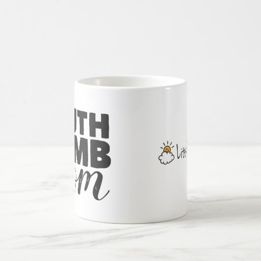 クラシックなコーヒー・マグの真実の爆弾のお母さんの文字のロゴ コーヒーマグカップ (中央)