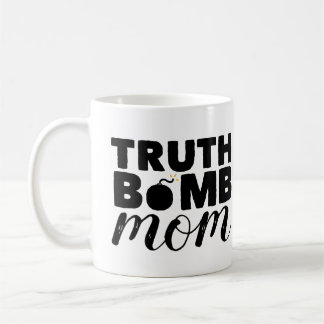 クラシックなコーヒー・マグの真実の爆弾のお母さんの文字のロゴ コーヒーマグカップ
