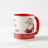 クラシックなサンタクロースのホホホ、メリークリスマス マグカップ (正面右)