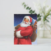 "クラシックなサンタ"の近い上り シーズンポストカード (スタンド正面)