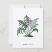 クラシックなシダの結婚 招待状 (正面)