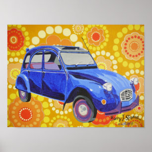 クラシックなシトロエン2cv ポスター