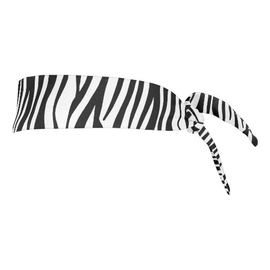 クラシックなシマウマパターン タイヘッドバンド (回転90)