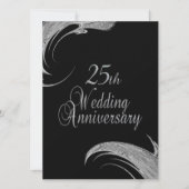 クラシックなシルバーアニバーサリー招待状 招待状 (正面)