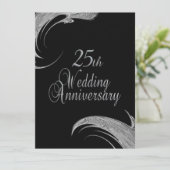 クラシックなシルバー アニバーサリー インビテーション (スタンド正面)