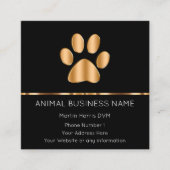 クラシックなスタイルの動物病院の予約カード スクエア名刺 (正面)
