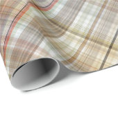 クラシックなタウペ ベージュ ブラウン グレー ホワイト ギンガム ラッピングペーパー (ロールコーナー)