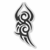 クラシックなタトゥーにインスパイアされたラインアートデザイン シール (正面)