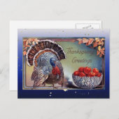 クラシックなターキーとリンゴのボウル シーズンポストカード (正面/裏面)