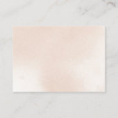 クラシックなダスティピンクのローズフラワーハニームーンメッセージ エンクロージャーカード (裏面)