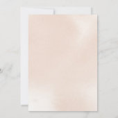 クラシックなダスティピンクのローズフラワーブライダルシャワー 招待状 (裏面)