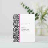 クラシックなダマスクの受付カード エンクロージャーカード (スタンド正面)