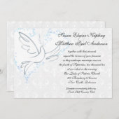 クラシックなダヴの結婚式招待状 招待状 (正面/裏面)