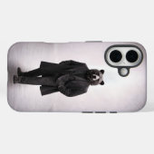 クラシックなダークスーツのエレガントな熊の肖像画 Case-Mate iPhoneケース (裏面 (横))