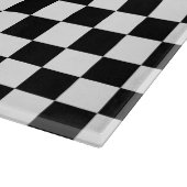クラシックなチェッカーボードの白黒パターン カッティングボード (角)