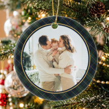 クラシックなチェック柄のフォトクリスマス