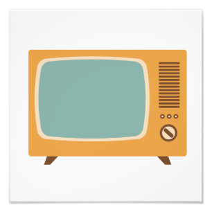 クラシックなテレビのグラフィック フォトプリント           